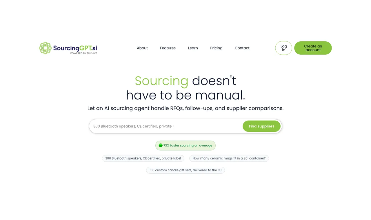 SourcingGPT screenshot
