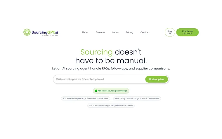 SourcingGPT screenshot